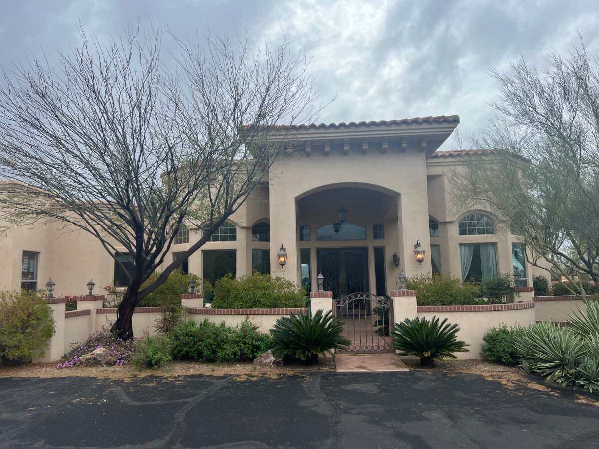 Freshly finished stucco home exterior in Phoenix, Arizona