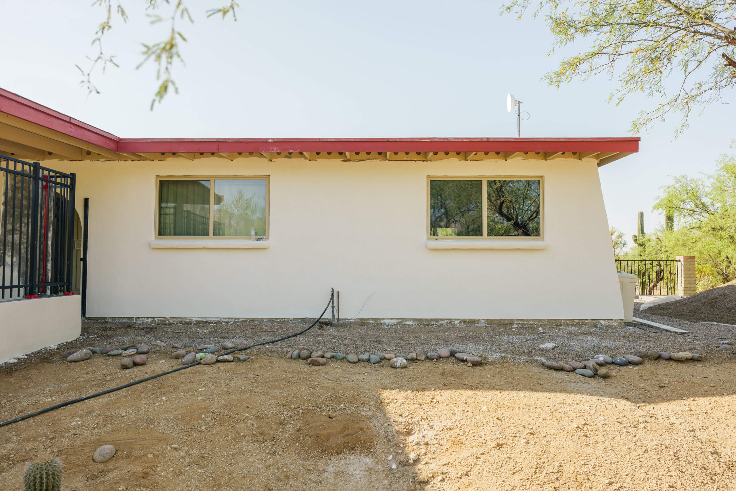 Completed stucco installation on a Tucson home exterior